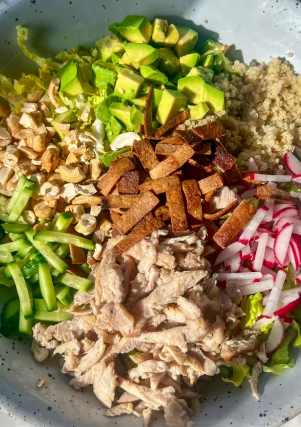 Asian Chicken Salad with Ginger Sesame Dressing