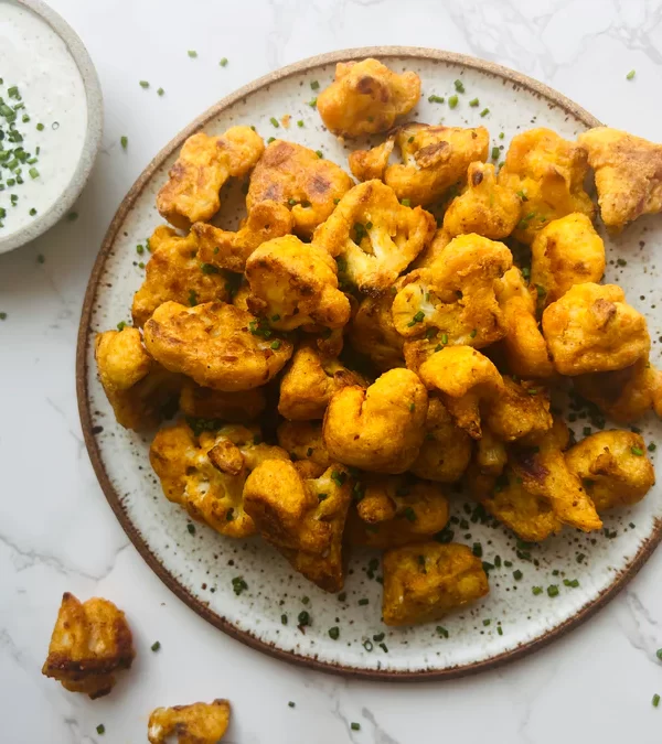 Gluten Free Buffalo Cauliflower with Dairy Free Ranch