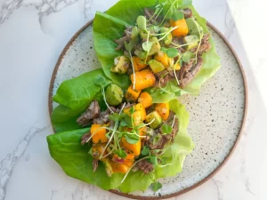 Carnitas with Peach Mango Salsa