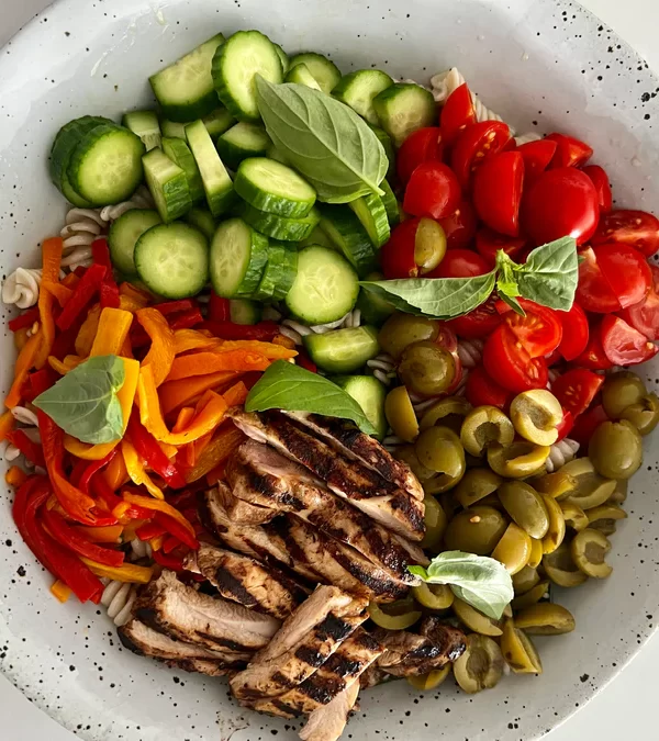 Greek Pasta Salad (gluten free!)