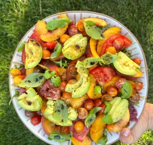 Peach, Tomato & Avocado Salad