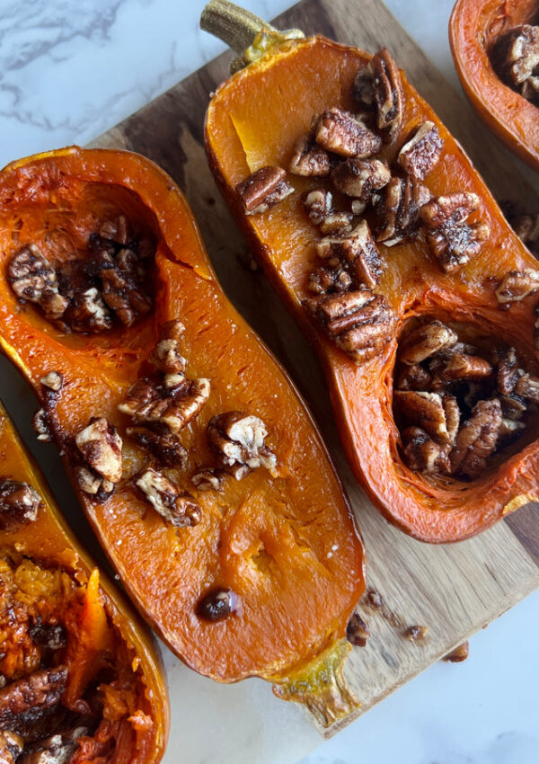 Roasted Honey Nut Squash with Pecans