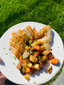Super Easy Roasted Chicken and Veggies