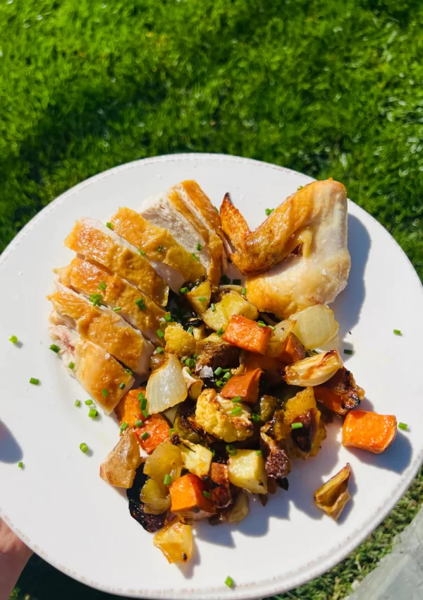 Super Easy Roasted Chicken and Veggies