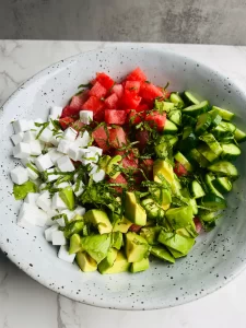 Watermelon Cucumber Salad