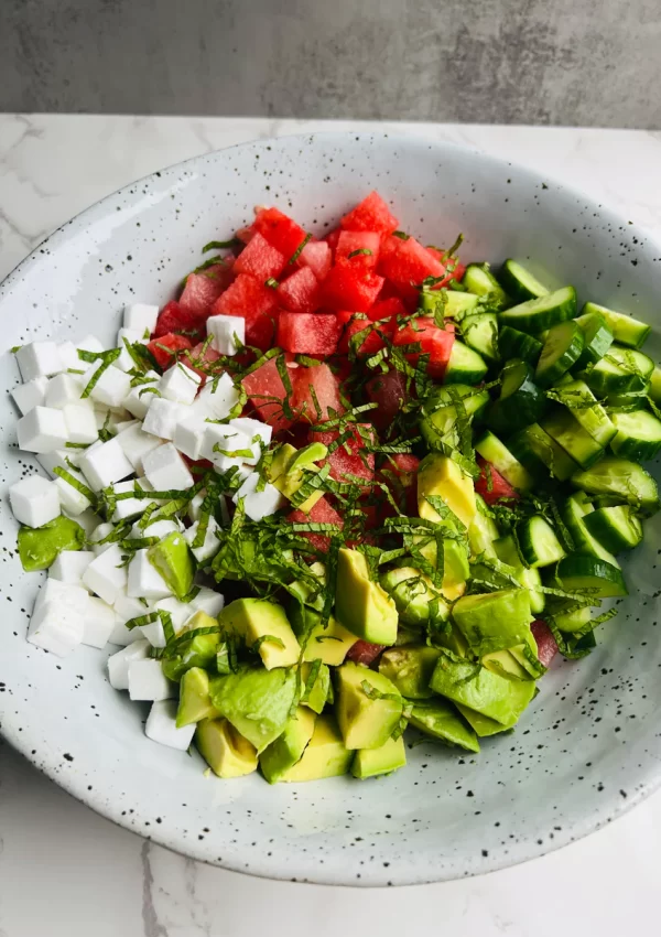 Watermelon Cucumber Salad