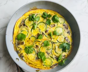 Zucchini, Caramelized Onion & Mushroom Frittata