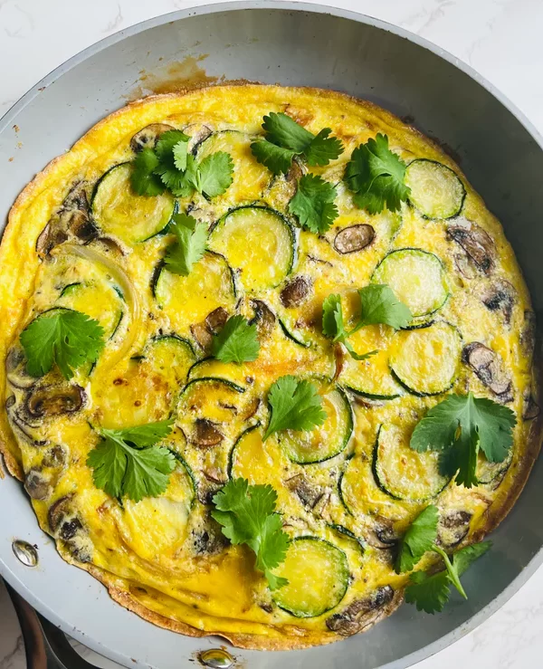 Zucchini, Caramelized Onion & Mushroom Frittata